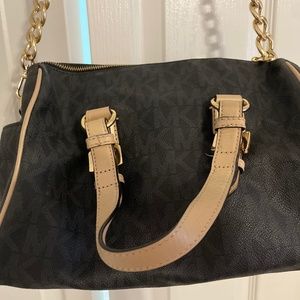 MICHAEL KORS Grayson black satchel/crossbody bag